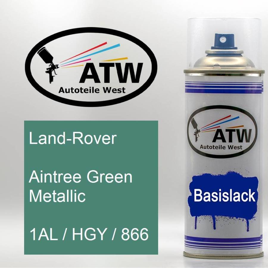 Land-Rover, Aintree Green Metallic, 1AL / HGY / 866: 400ml Sprühdose, von ATW Autoteile West.